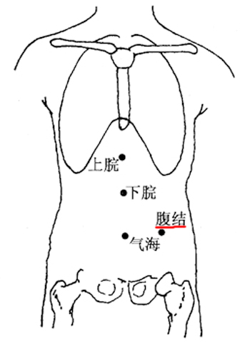 腹結(jié)穴→治腹痛、痢疾