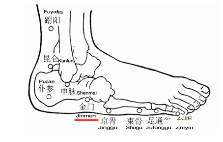 金門穴→治頭痛、癲癇
