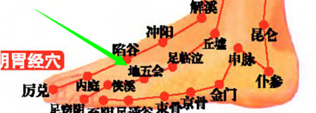 地五會(huì)穴→治頭痛、目赤痛.