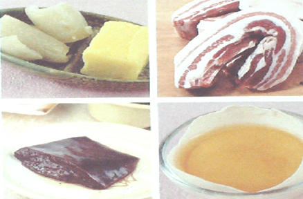 畜肉類、動(dòng)物油類物食物