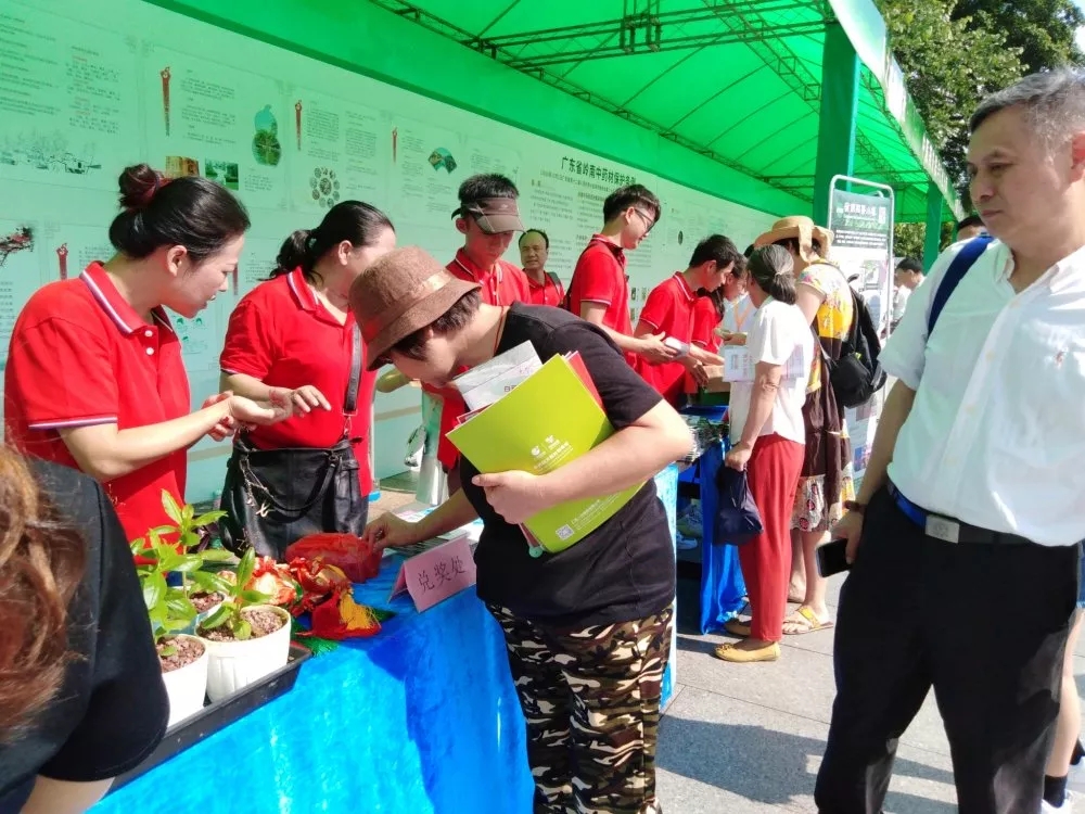 博覽園活動團(tuán)隊開始布置展臺，市民上前圍觀并積極詢問