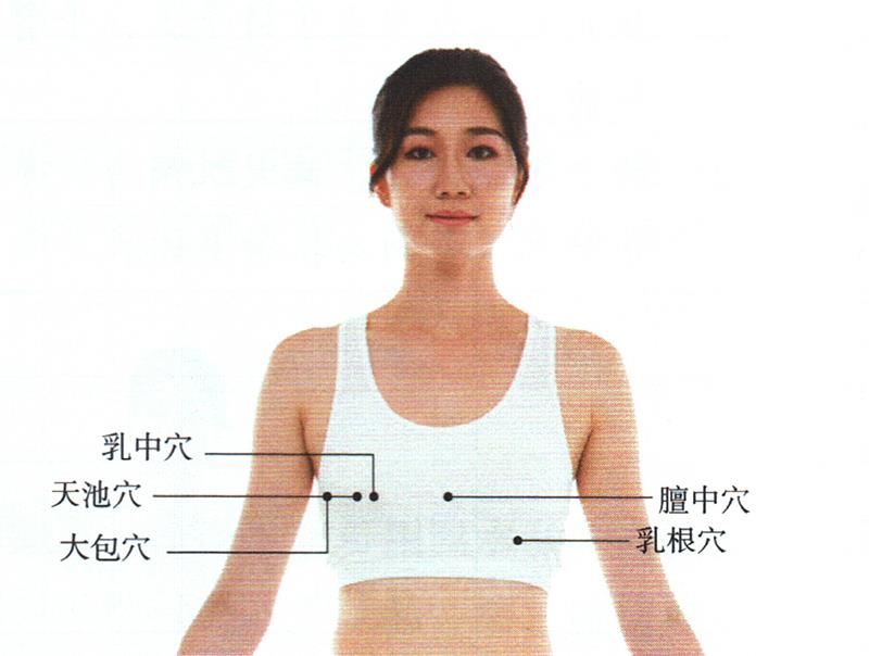 按摩胸部穴位及乳房，豐胸又力挺